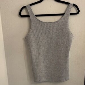 Zara Light Gray Ribbed Tank Top